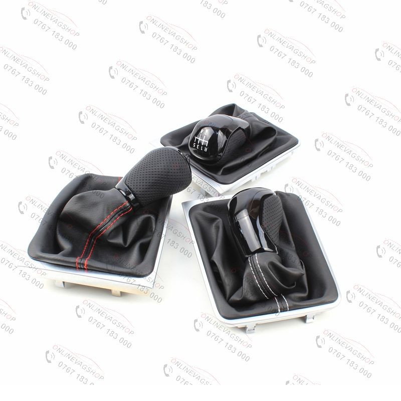 Nuca piele neagra Passat B6,CC,3C,B7 in 5 sau 6 viteze cu manson schimbator